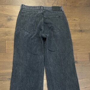 Denim forum black/gray wash high rise jeans